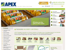 Tablet Screenshot of apexpackagingcorp.com